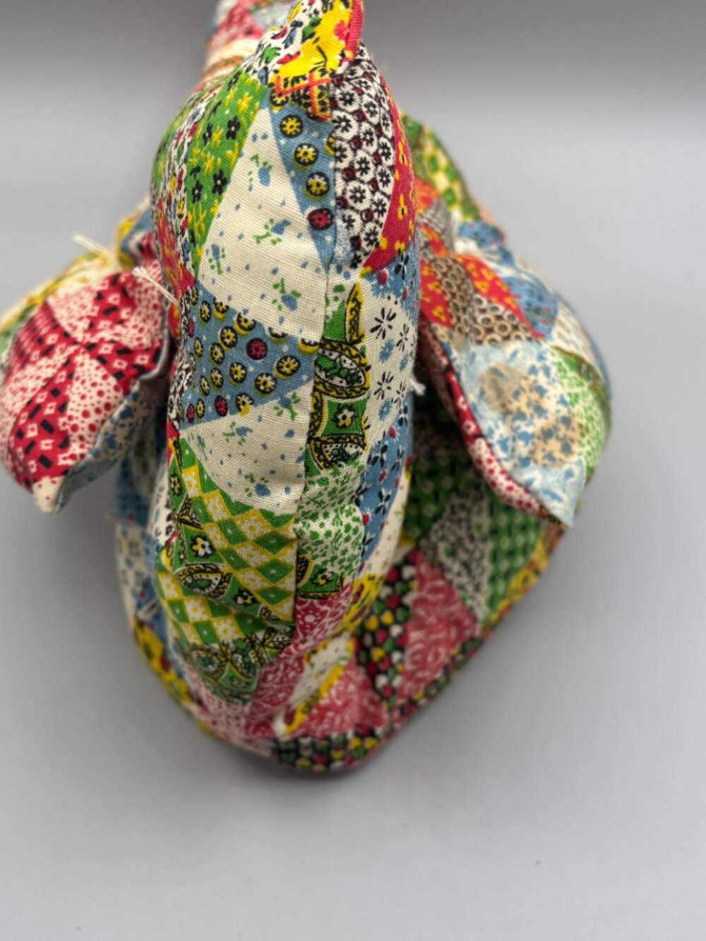 Vintage Overly-Raker Quilted Chicken Tea Cozy Patchwork Hen Teapot Cover Country - Picture 9 of 13